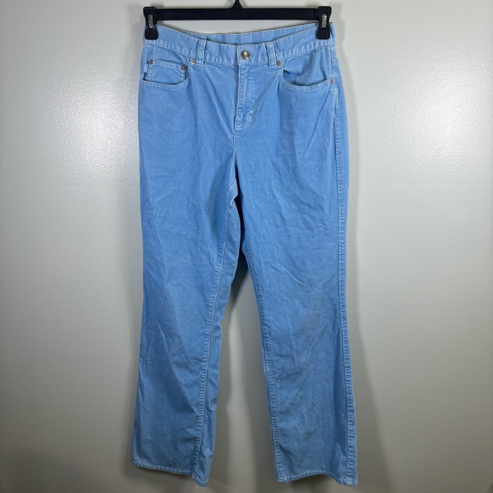 Lauren Jeans Co Sky‎ Blue Straight Leg Corduroys Sz 4